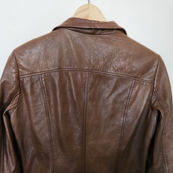 Blink Brown Leather Jacket XS - Picture 9 of 9